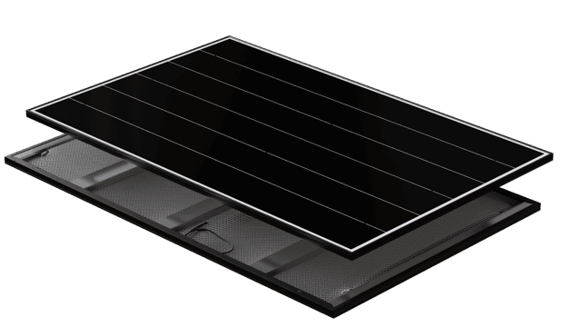 Cellafredda MAX hybrid photovoltaic module seen from three quarters